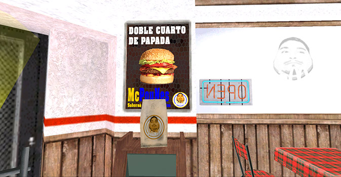 Cartel del Doble Cuarto de Papada en el McPouNes