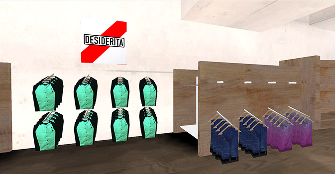 Ropa en exhibición en DesideRita