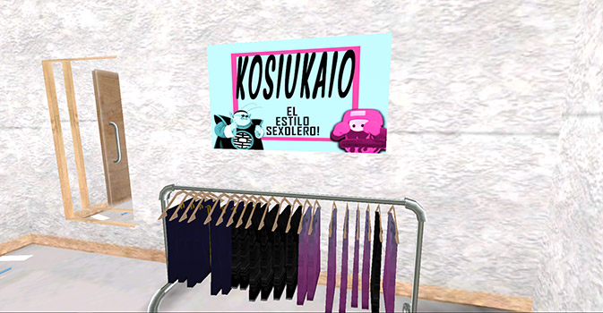 Un perchero con ropa en Kosiukaio