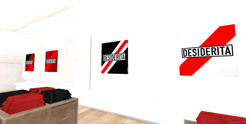 captura de cuatro carteles del local todos con los colores de river plate