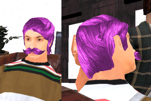 captura del corte de pelo de Coffe TV rosa