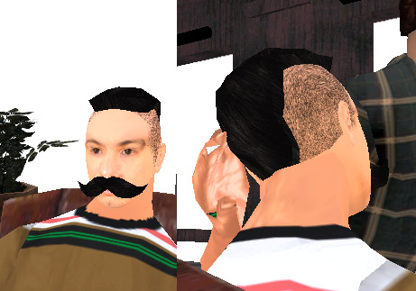 captura del corte de pelo de Coscu
