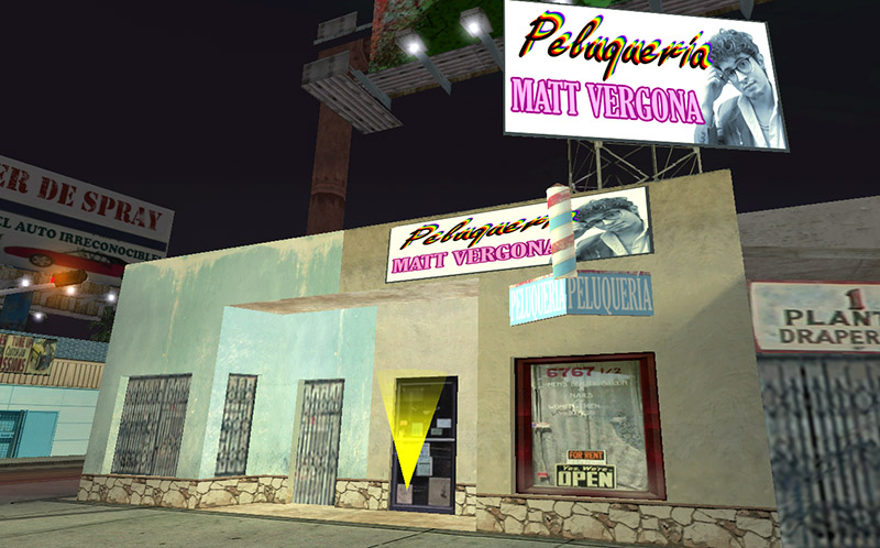 imagen de la peluqueria matt vergona vista desde afuera