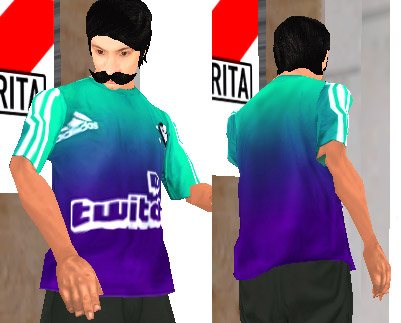 captura de Coffe probándose la Camiseta Coffe Team