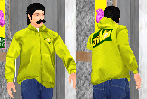 captura de Coffe probándose el buzo king v amarillo