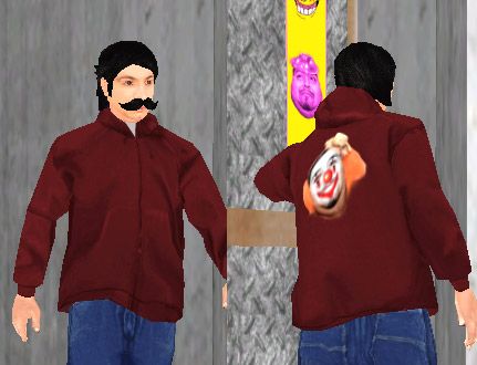 captura de Coffe probándose el buzo pou nes payaso