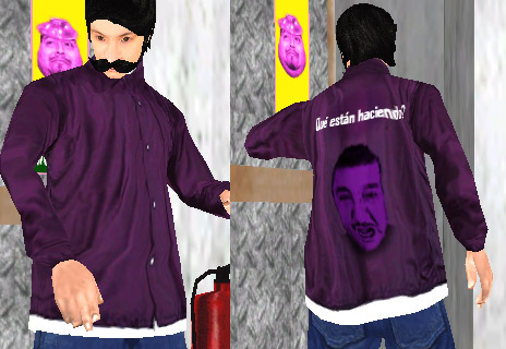 captura de Coffe probándose la camisa Tinelli