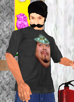 captura de Coffe probándose la remera del pou nes monguito
