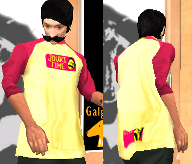captura de Coffe probándose la Remera Jouki Time