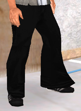 captura de Coffe probándose los pantalones voglinn negros