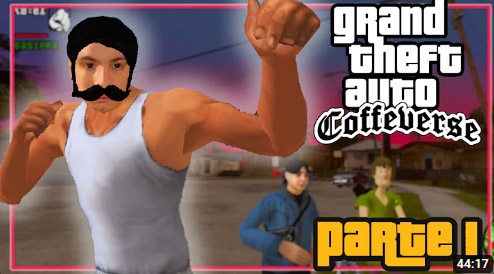 miniatura del video de 
                                YouTube del capítulo 1 de la transmisión del juego, la miniatura muestra el personaje de Coffe en posición de pelea, 
                                teniendo de fondo a Meli y Shaggy y la calle principal