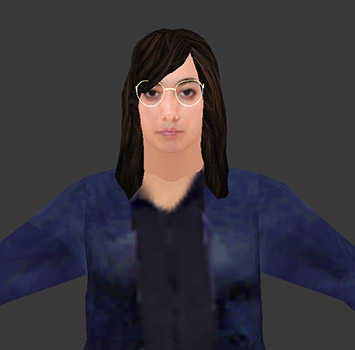 foto del modelo 3D de Anna Cubick con fondo gris