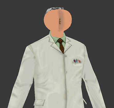 foto del modelo 3D de Doctor Orto con fondo gris