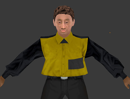 foto del modelo 3D de Enano Nelson con fondo gris