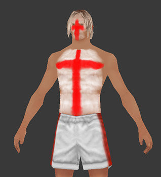 foto del modelo 3D de Hincha Inglaterra 2 con fondo gris