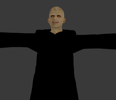 foto del modelo 3D de Lord Valdomero con fondo gris