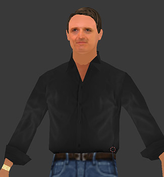 foto del modelo 3D de Luis Machin con fondo gris