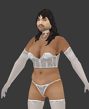 foto del modelo 3D de Nes Prostituta con fondo gris