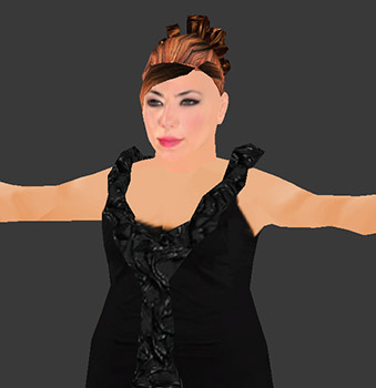 foto del modelo 3D de Noelia Pompa con fondo gris