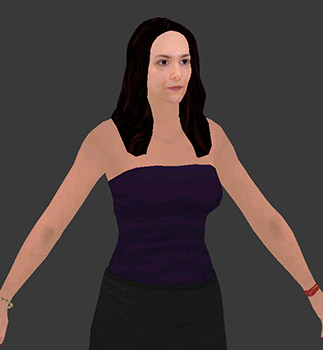 foto del modelo 3D de Scarlatta Singer con fondo gris